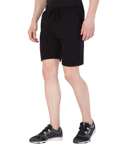 Hapuka Hapuka Men's Black  Slim Fit Stylish Cotton Sports Shorts Hapuka Shorts-Men