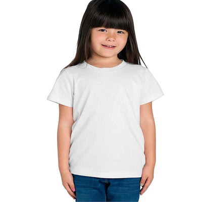 Hapuka Girl's Slim Fit  Solid Half Sleeves  White Cotton Solid T Shirt