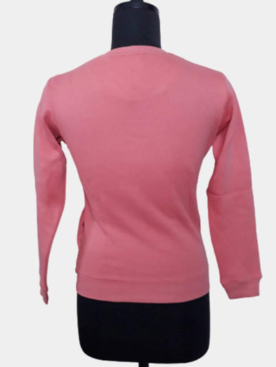 Hapuka Hapuka Women Pink Fleece V Neck Sweat Shirt Hapuka Sweaters & Sweatshirts