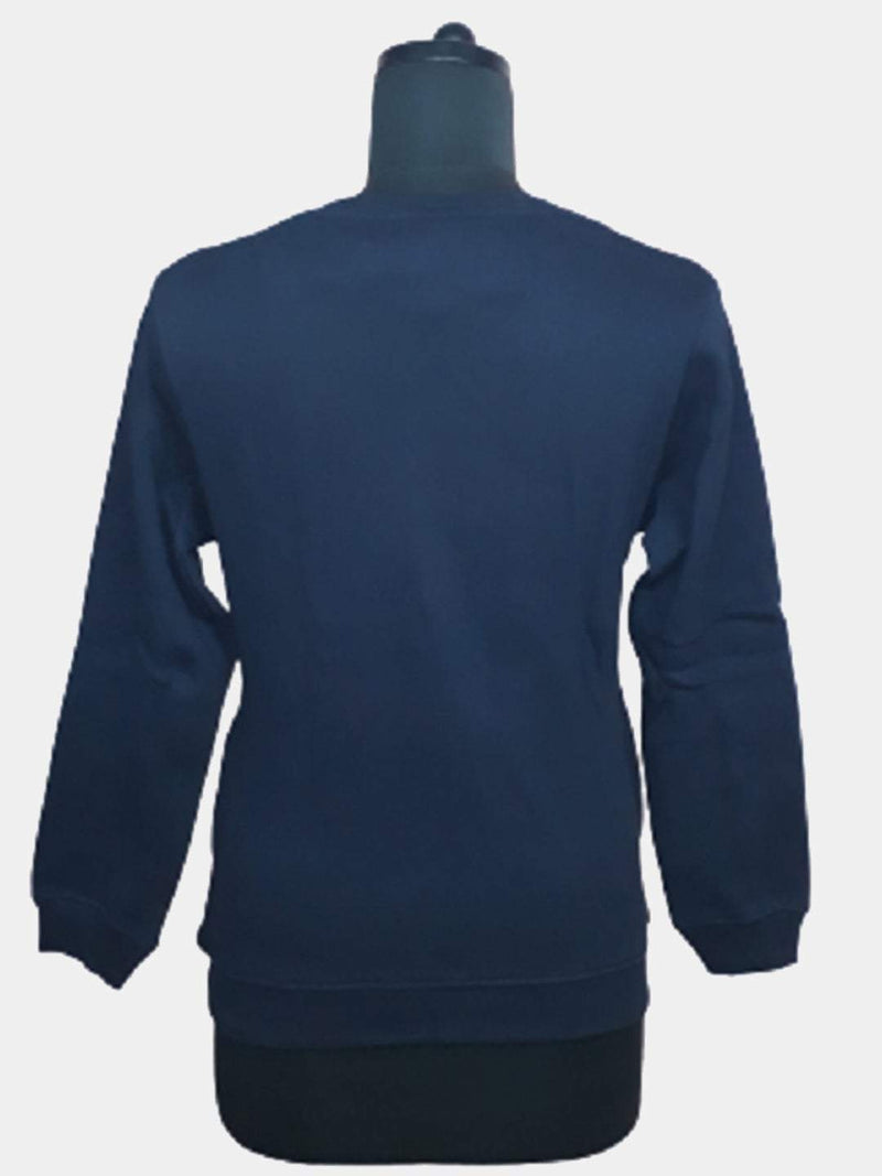 Hapuka Hapuka Women Blue Fleece  V Neck Sweat Shirt Hapuka Sweaters & Sweatshirts