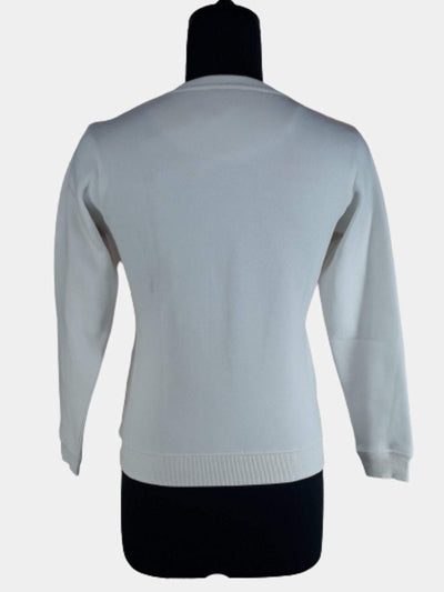 Hapuka Hapuka Women White Fleece Round Neck Sweat Shirt Hapuka Sweaters & Sweatshirts