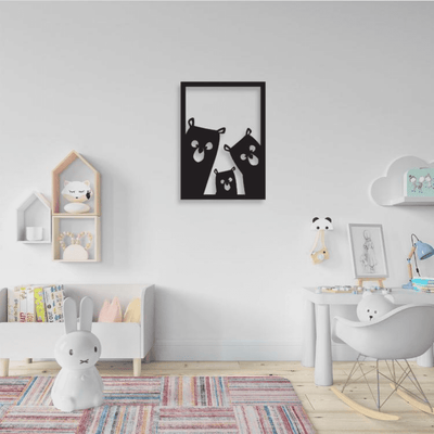 AmericanElm Acrylic Wall Art, Acrylic Dog Family Wall Art For Wall Decor, Interior Decoration, Housewarming Gift