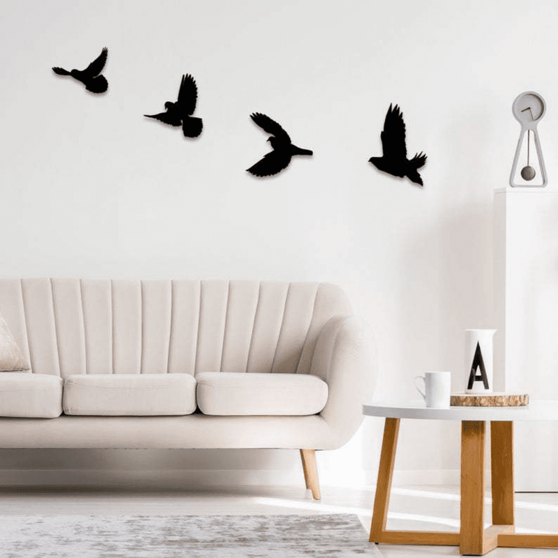 AmericanElm Freedom Bird Acrylic 4 Pieces Wall Art Interior Decoration, Home Wall Decoration