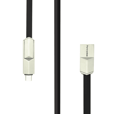 Portronics Konnect 2.1A Type-C + Micro USB Cable