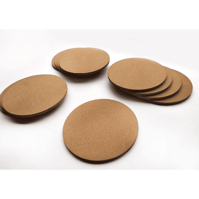 American-Elm Pack of 6 Circle MDF Boards for Art and Craft Project, Round Circle MDF Board