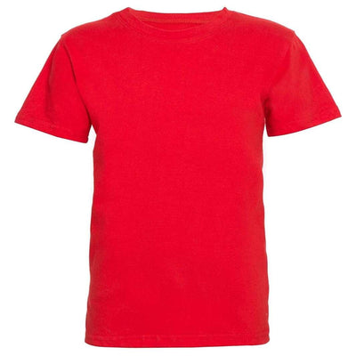 Hapuka Girl's Slim Fit  Solid Half Sleeves  Red Cotton Solid T Shirt