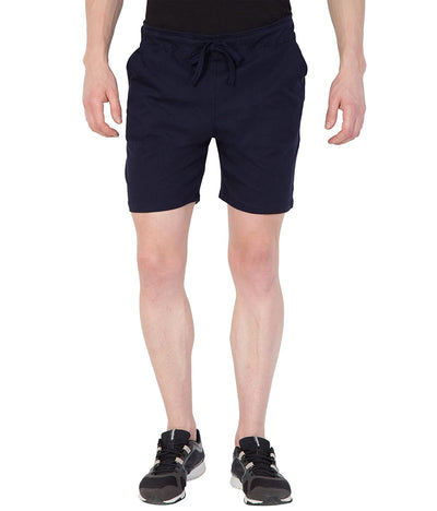 Hapuka Hapuka Men's Navy Slim Fit Stylish Cotton Sports Shorts Hapuka Shorts-Men
