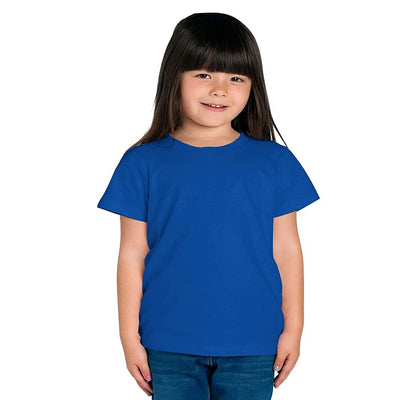 Hapuka Girl's Slim Fit  Solid Half Sleeves  Royal Blue Cotton Solid T Shirt