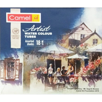 Camel  Camel Artist's Water Color Box - 9ml Tubes, 18 Shades. Hapuka Water Colours