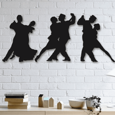 AmericanElm Couple Dance Design Acrylic Wall Art, Valentine's Day Gifts, Interior Decoration, Home Wall Decoration Set of 3