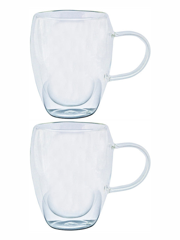 Goodhomes Double Wall Glass Coffee Mug (Set of 2pcs)