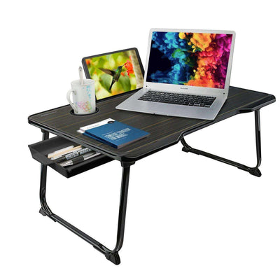 Portronics My Buddy One Plus POR-1191 Multifunctional Laptop Table Lapdesk for Office Home with Cupholder Bed Study Table
