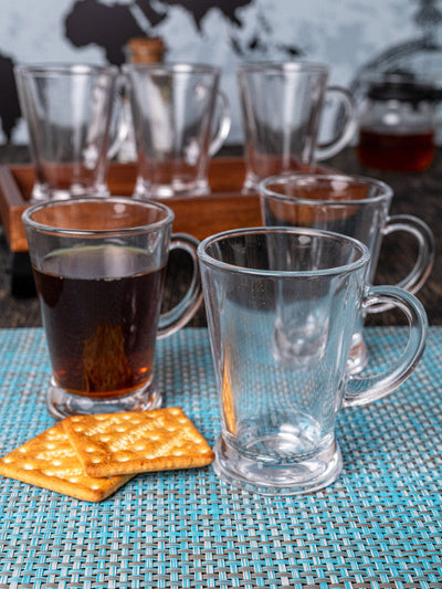 Glass Tea & Coffee Mug (Set of 6pcs)