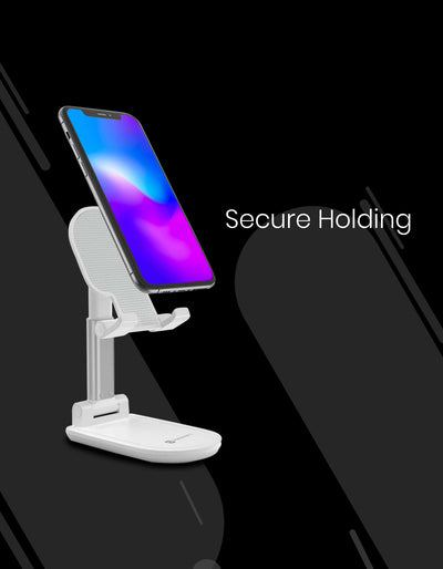 Portronics Mobot One Adjustable & Foldable Mobile Cell Phone Stand for Table Upto 4-11"