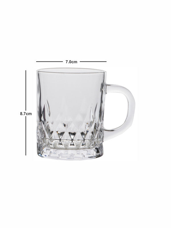 Goodhomes Glass Coffee Mug (Set of 6 Pcs.)