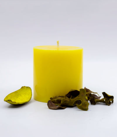 American-Elm American-Elm Combo Pack of 2 Scented Rose & Lemon Aroma Candles (2.5x2.5 Inch) Hapuka Aroma Pillar Candles