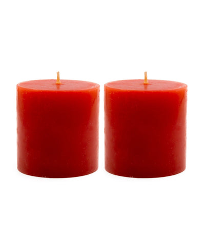 American-Elm American-Elm Pack of 2 Scented Strawberry Aroma Pillar Candle for Aroma therapy, Home decoration, Party, Diwali (2.5x2.5 Inch) Hapuka Aroma Pillar Candles