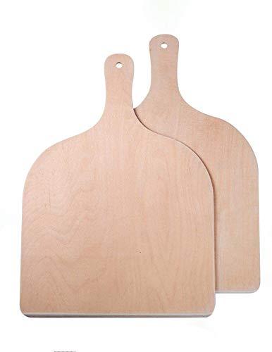 Whittleuwd 2pcs Pizza Paddle, Oven or Grill, Pizza Spatula for Transferring Breads & Pizzas into and out of a Hot Oven(16.53" x 11.81", 7mm Thick)