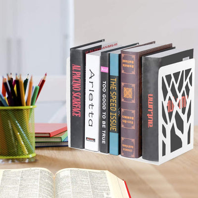American-Elm Metal Bookends for Shelves - Non-Skid Base Book End Holders for Office- 2 Pcs Per Pack