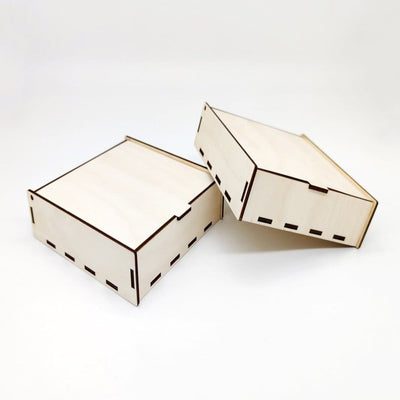 AmericanElm Pack of 2 Multipurpose Wooden Box for Home storage box