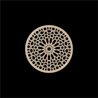 Haoser Carved Panel Geometric Wooden Panel, Birch Ply Laser Cut Panel