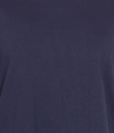 Cliths Cliths Women's Navy Blue Cotton Solid Half Sleeve Crop Top Hapuka Top