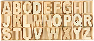Whittlewud Wooden Alphabet Letters For DIY Craft (104 Pieces)