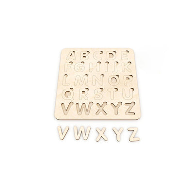 Whittlewud Wooden Alphabet Puzzles, ABC Puzzle Board for Toddlers, Preschool Boys & Girls Educational Learning Letter Toys