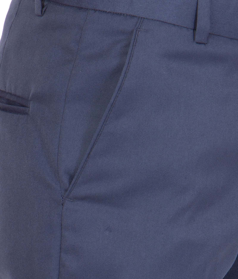 American-Elm American-Elm Blue Slim Fit Formal Trouser for Men, Cotton Formal Pants For Office Wear Hapuka Formal Trouser-Men