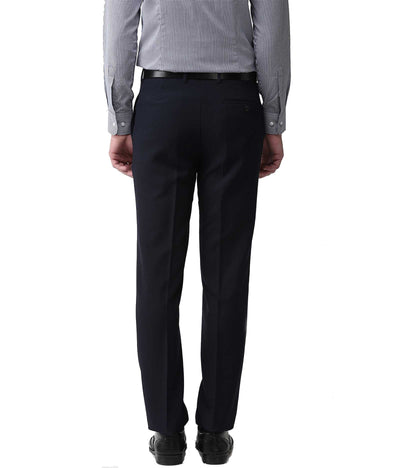 American-Elm American-Elm Navy Blue Slim Fit Formal Trouser for Men, Cotton Formal Pants For Office Wear Hapuka Formal Trouser-Men