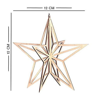 Whittlewud Pack of 1 Hanging Star Ornament for Party decoration, Outdoor Garden Decoration.