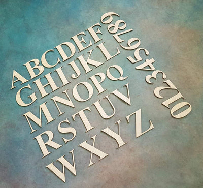 AmericanElm 3mm English Upper Case A Alphabet Wood Cutout for Arts Crafts Decor