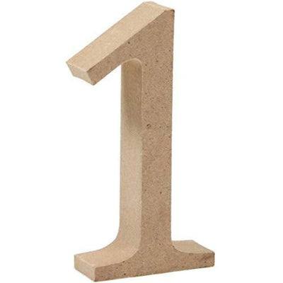 AmericanElm 6 Inch Unfinished MDF Shape & Numbers Cutouts for DIY Art and Craft Work .Available Mutiple Shape & Numbers.(HxThick::6Inx11mm)