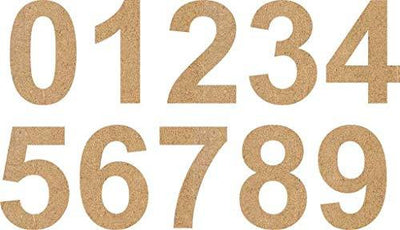 AmericanElm Plain Laser Cut Wooden Number 0 to 9 for craft and kids Learning.