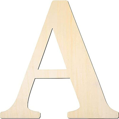 Whittlewud Pack of 1 Wooden 12 Inch English Upper Case Alphabet Unfinished Letters for Wall Decorwith Full Alphabet Range Available (12Inx6mm)
