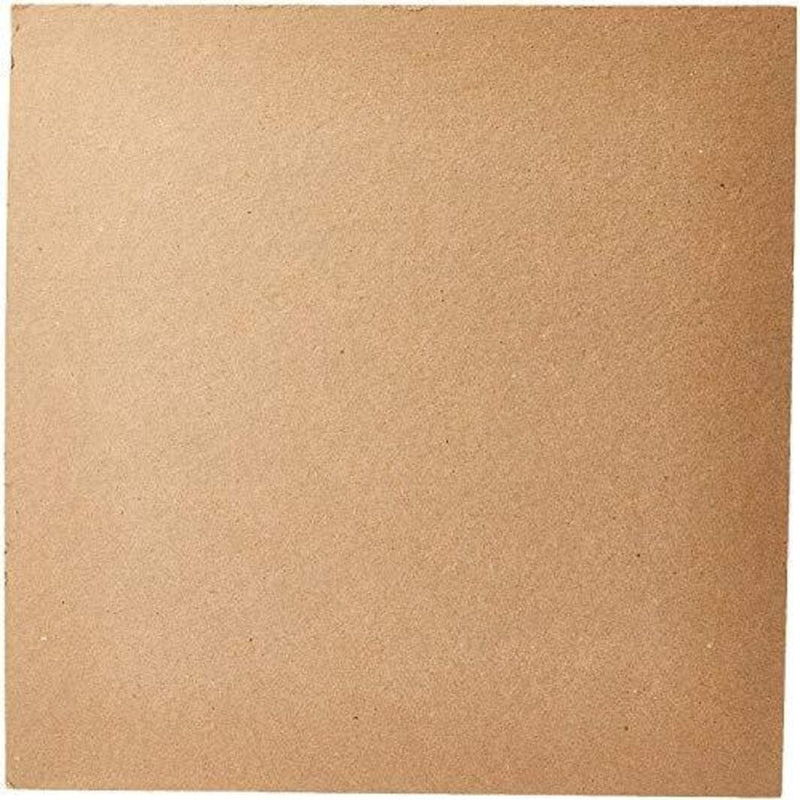 Whittlewud Pack of 25 MDF Board, 3.4 mm Thickness 12 Inch x 12 Inch Unfinished MDF Boards for Art & Crafts Projects (12In x 12In, 3.4 mm Thick)