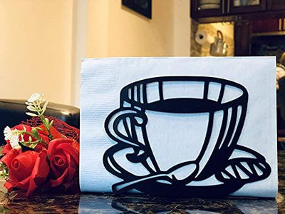 Whittlewud Napkin Holder: Freestanding Tissue Dispenser/Holder; Table Napkin Holder for Home Kitchen Restaurant Picnic Party wedding etc.(Coffee Cup)