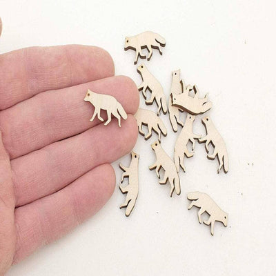 AmericanElm Pack of 10 Pcs Wooden Fox Cutouts Art and Craft Projects