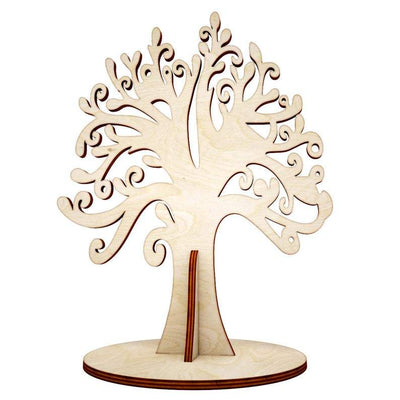 American-Elm AmericanElm Wooden Jewellery Tree for jewelry organizer stand, Necklace stand Hapuka Racks and Shelves
