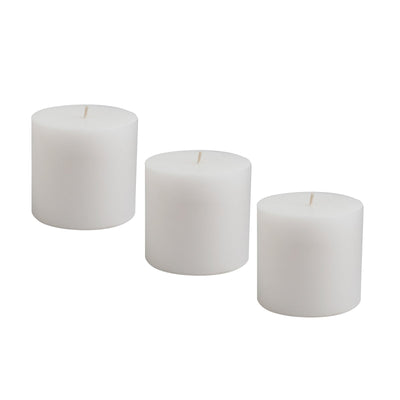 American-Elm American-Elm 3 pcs Unscented 2x2 Inch White Round Pillar Candle, Hand Poured Premium Wax Candles for Home Decor Hapuka Round Pillar Candles