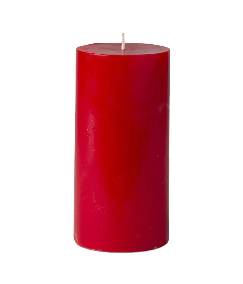 American-Elm American-Elm 3 pcs Unscented 2x4 Inch Red Round Pillar Candle, Hand Poured Premium Wax Candles for Home Décor Hapuka Round Pillar Candles