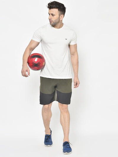 American-Elm AmericanElm Men's Olive  Regular Fit Light Weight stretchable  for Sports with Quick Dry Fabric Hapuka Shorts-Men