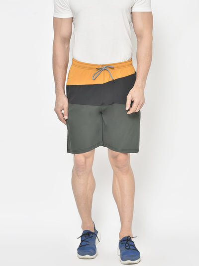 American-Elm AmericanElm Men's Tri Color Light Weight stretchable Shorts for Sports & Gym Hapuka Shorts-Men