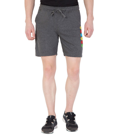 Cliths Cliths Men's Dark Grey Stylish Printed Cotton Casual Shorts for Daily wear/ Bermuda shorts for men cotton Hapuka Shorts-Men