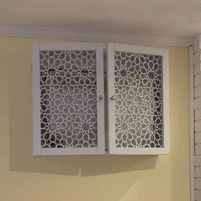 Haoser 3mm Laser Cut Birch Plywood Carved Panel Wall Decor, Living Room Art, Wood Art, Windows, Wooden Jali
