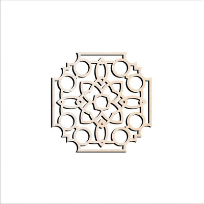 Haoser Home Décor Geometic Laser Cut Carved Panel for Living Room, Windows, Room Partition ( Multiple Sizes, Thickness, Pattern Available)