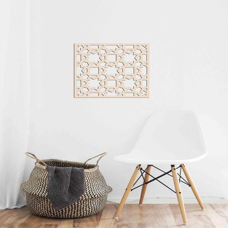 Haoser Wall Hanging Wooden Geometric Carved Panel For Room Partition, Cabinet doors, Windows ( Multiple Sizes, Thickness, Pattern Available)