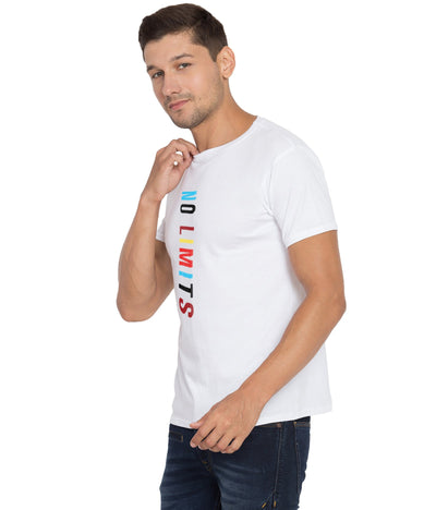 American-Elm American-Elm Men's Half Sleeves Cotton Graphic Printed T-Shirt | Round Neck White Cotton T-Shirt Hapuka T Shirt-Men