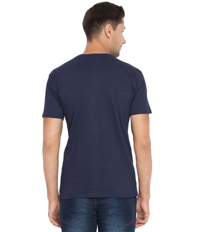 Cliths Cliths Printed Pubg Tshirts For Men/ Navy Blue And White Cotton Tshirt For Mens Hapuka T Shirt-Men