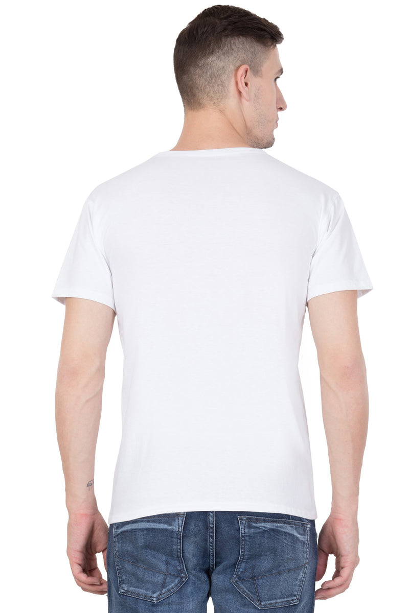 Cliths Cliths White Cotton King Sword Printed Tshirt For Men Hapuka T Shirt-Men
